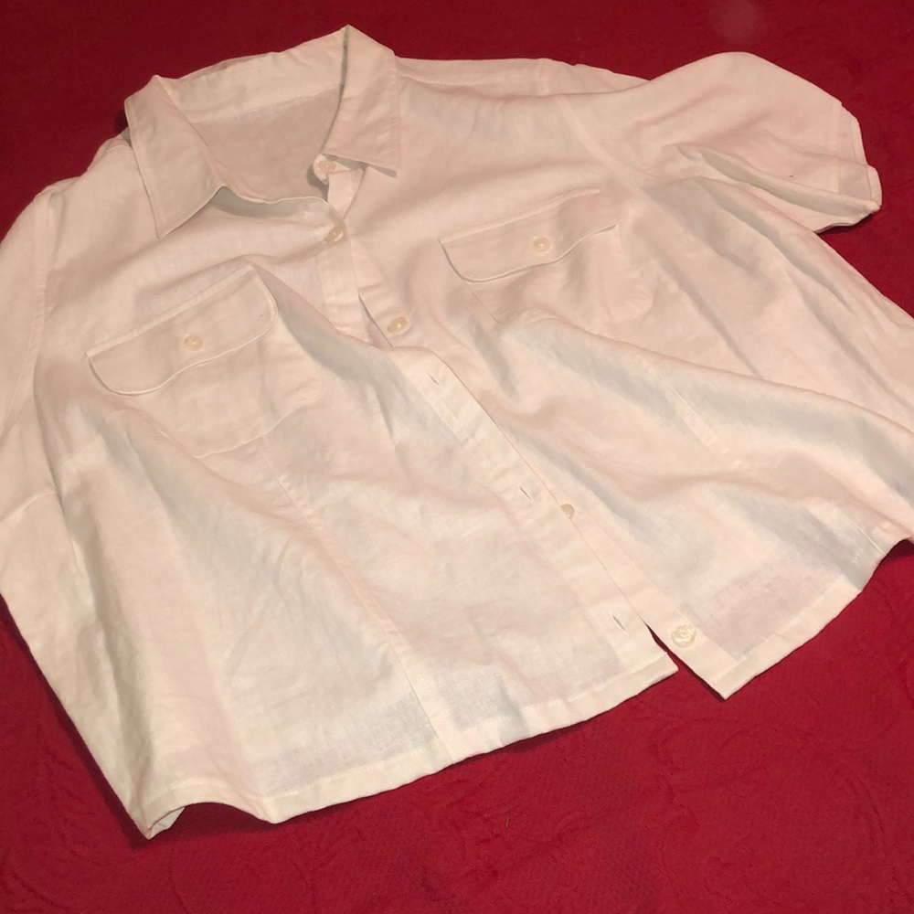 Linen white blouse